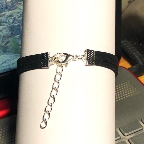 Trinidad and Tobago Flag Glass Dome adjustable Suede Bracelet - Picture 6 of 6